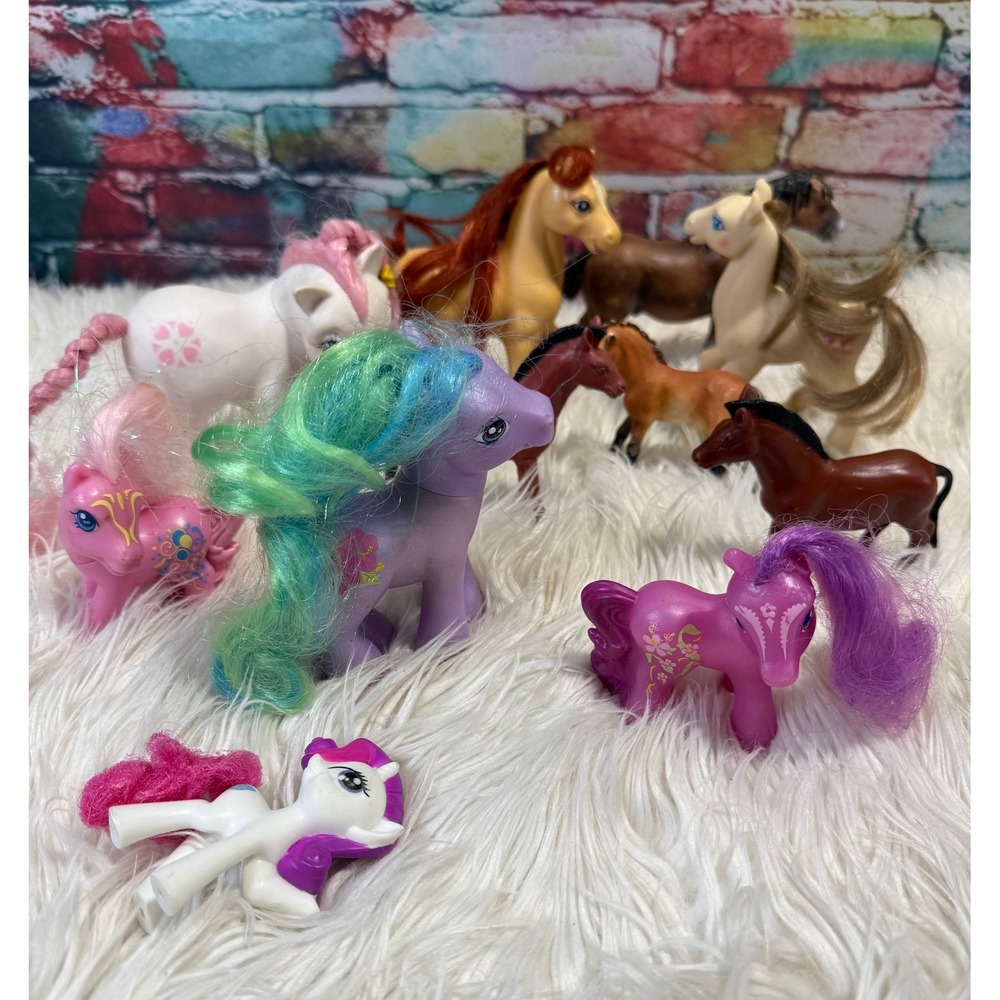 Mixed Toy Horse Pony Lot Hasbro My Little Pony G3 Realistic Figurines 10pc